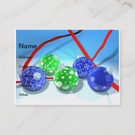 Weihnachtsschmuck Visitenkarte (Vorderseite)