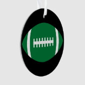 Weihnachtsschmuck von Green und Black Football Pla Ornament (Vorderseite)