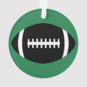 Weihnachtsschmuck von Green und Black Football Pla Ornament (Rückseite)