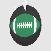 Weihnachtsschmuck von Green und Black Football Pla Ornament (Vorderseite)