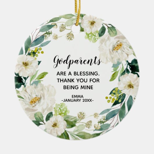 Weihnachtsschmuck von personalisierten Godeltern (Vorne)