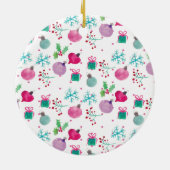 Weihnachtsschmuck Wasserfarbe Kunst (Hinten)