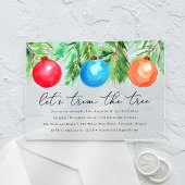 Weihnachtsschmuck Wasserfarbe Party Acryleinladungen