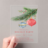 Weihnachtsschmuck Wasserfarbe Pine Holiday Party Acryleinladungen (Insitu (Handheld))