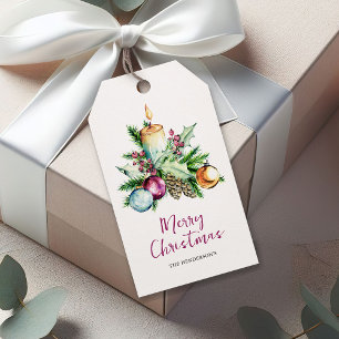 Weihnachtsschmuck Wasserfarben Frohe Weihnachten Geschenkanhänger