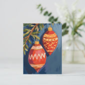 Weihnachtsschmuck Wasserfarbenurlaub Postkarte (Stehend Vorderseite)