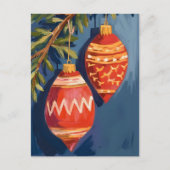 Weihnachtsschmuck Wasserfarbenurlaub Postkarte (Vorderseite)