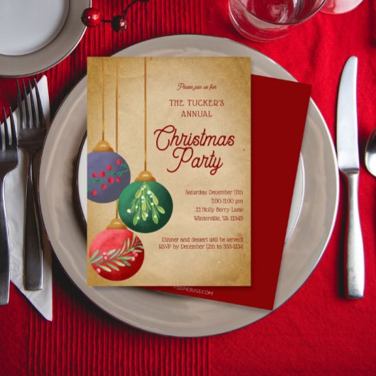 Weihnachtsschmuck Weihnachten Party Einladung