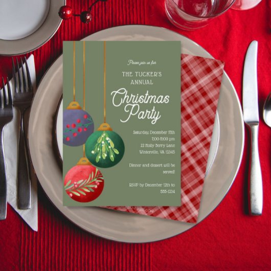 Weihnachtsschmuck Weihnachten Party Einladung