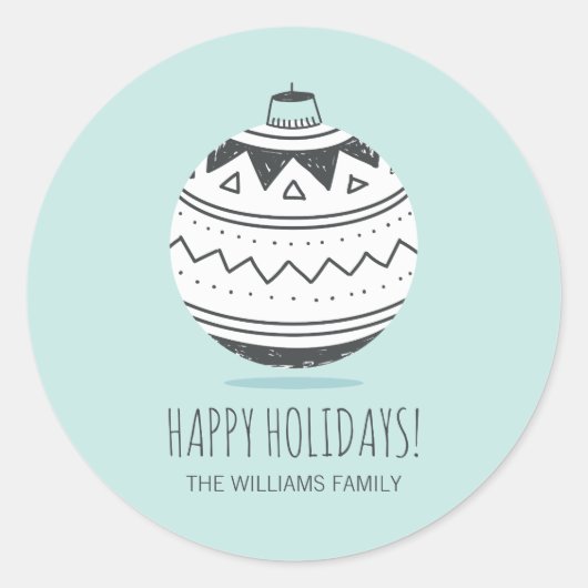 Weihnachtsschmuck Weihnachtsaufkleber Runder Aufkleber (Vorderseite)