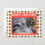 Weihnachtsschmuck Weihnachtsbäder Weihnachtsfeiert Postkarte (Vorne/Hinten)