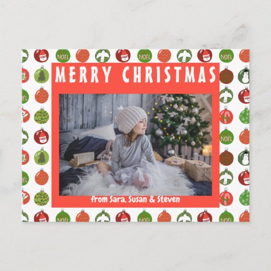 Weihnachtsschmuck Weihnachtsbäder Weihnachtsfeiert Postkarte (Vorderseite)