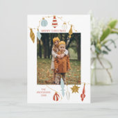 Weihnachtsschmuck Weihnachtsfotokarte Feiertagskarte (Stehend Vorderseite)