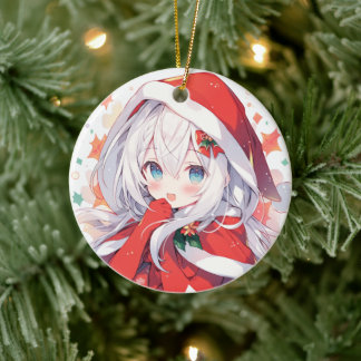 Weihnachtsschmuck, Weihnachtsgeschenk für Anime Keramik Ornament