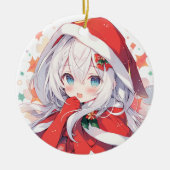 Weihnachtsschmuck, Weihnachtsgeschenk für Anime Keramik Ornament (Vorne)