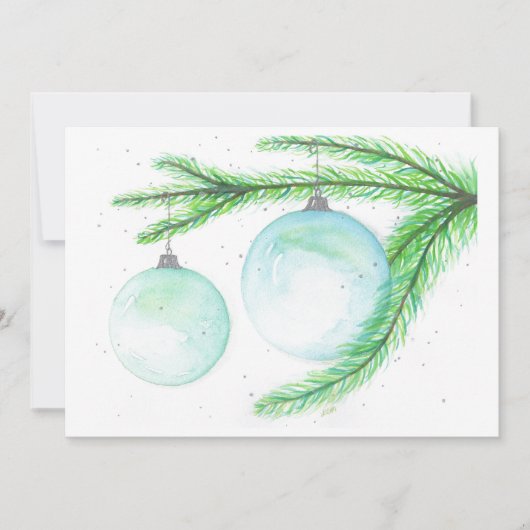 Weihnachtsschmuck Weihnachtskarten Dankeskarte (Vorderseite)