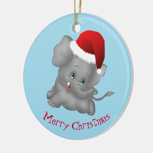 Weihnachtsschmuck-Weihnachtsmann Keramikornament (Links)