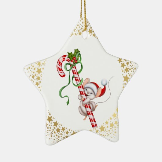 Weihnachtsschmuck-Weihnachtsmäuse Keramik Ornament (Rechts)