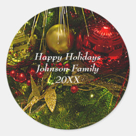 Weihnachtsschmuck - Weihnachtsschmuck - Weihnachts Runder Aufkleber