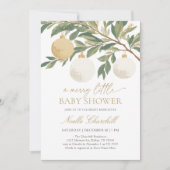 Weihnachtsschmuck Winter Baby Dusche Einladung (Vorderseite)