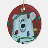 Weihnachtsschmuck - wunderbarer Eisbär (Links)
