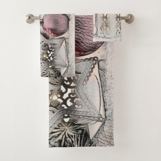 Weihnachtsschmuck Zeichnend Badhandtuch Set (Insitu)