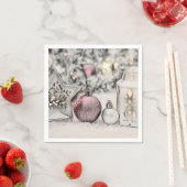 Weihnachtsschmuck Zeichnend Serviette (Beispiel)