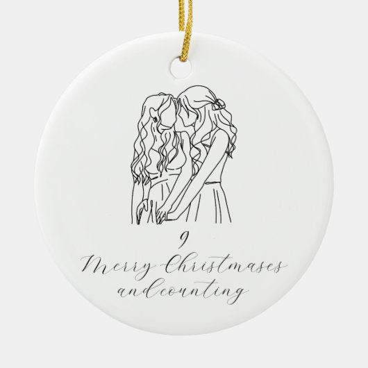 Weihnachtsschmuck zum Jahrestag (quee Liebe) (Vorne)