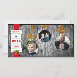Weihnachtsschmuck zur Fotokarte des Woods Holiday Feiertagskarte