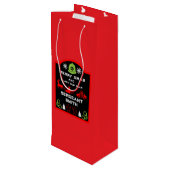 Weihnachtsschmuckflasche Geschenktüte Für Weinflaschen (Rückseite Schrägansicht)