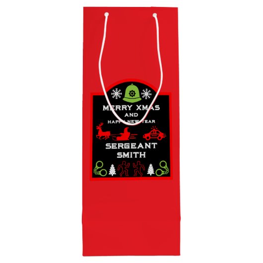 Weihnachtsschmuckflasche Geschenktüte Für Weinflaschen (Rückseite)