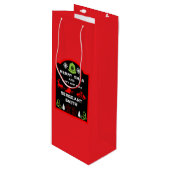 Weihnachtsschmuckflasche Geschenktüte Für Weinflaschen (Vorderseite Schrägansicht)