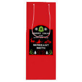 Weihnachtsschmuckflasche Geschenktüte Für Weinflaschen (Vorderseite)