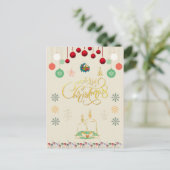 Weihnachtsschmuckkarte Postkarte (Stehend Vorderseite)
