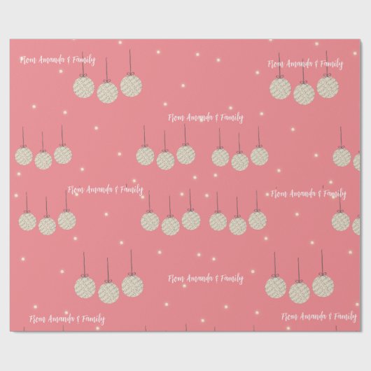 Weihnachtsschmuckmuster Geschenkpapier (Flach)