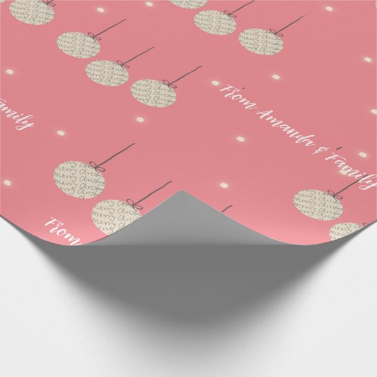 Weihnachtsschmuckmuster Geschenkpapier (Ecke)