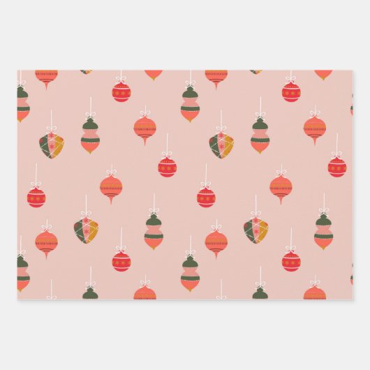 Weihnachtsschmuckmuster Geschenkpapier Set (Vorderseite 2)