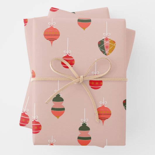Weihnachtsschmuckmuster Geschenkpapier Set (Beispiel)