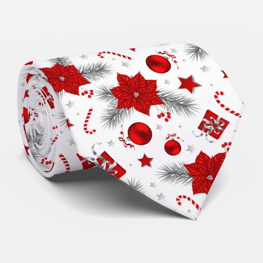 Weihnachtsschmuckmuster Krawatte (Gerollt)