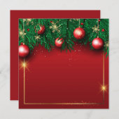Weihnachtsschmuckrahmen Einladung (Vorne/Hinten)
