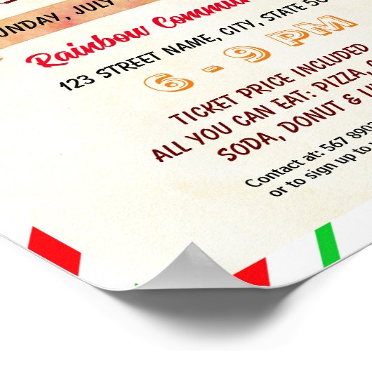 Weihnachtsschmuckschmuck Poster (Ecke)