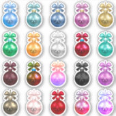 Weihnachtsschmucksticker Aufkleber (Vorderseite)