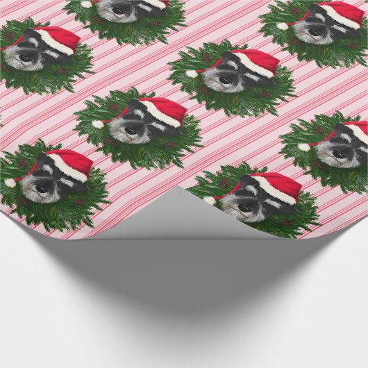WeihnachtsSchnauzer Geschenkpapier (Ecke)