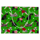 Weihnachtsschnauzer Große Geschenktasche Große Geschenktüte (Rückseite)