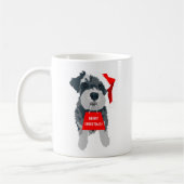 Weihnachtsschnauzer Hund Weihnachtsmannmütze Tasse (Links)