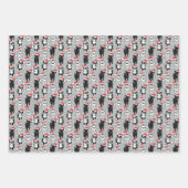 Weihnachtsschnauzer im Schnee spielen Geschenkpapier Set (Vorderseite 2)