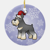 WeihnachtsSchnauzer Keramikornament (Hinten)