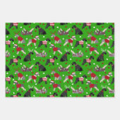 Weihnachtsschnauzer Wrapping Paper Sheets Geschenkpapier Set (Vorderseite 3)