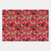 Weihnachtsschnauzer Wrapping Paper Sheets Geschenkpapier Set (Vorderseite 2)