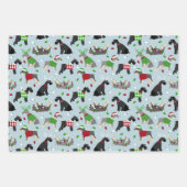 Weihnachtsschnauzer Wrapping Paper Sheets Geschenkpapier Set (Vorderseite)
